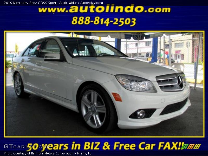 Arctic White / Almond/Mocha 2010 Mercedes-Benz C 300 Sport