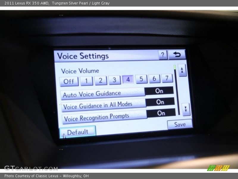 Tungsten Silver Pearl / Light Gray 2011 Lexus RX 350 AWD