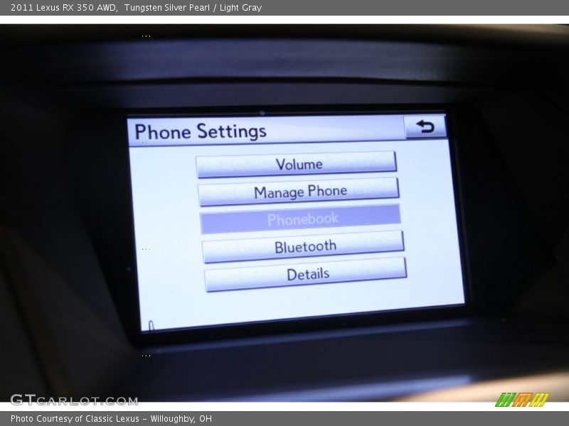 Tungsten Silver Pearl / Light Gray 2011 Lexus RX 350 AWD