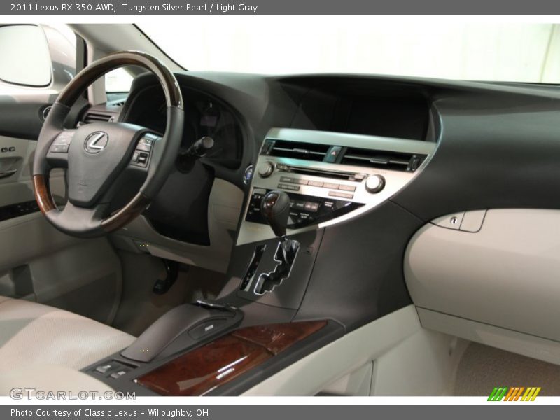 Tungsten Silver Pearl / Light Gray 2011 Lexus RX 350 AWD