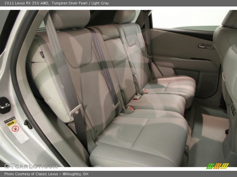 Tungsten Silver Pearl / Light Gray 2011 Lexus RX 350 AWD