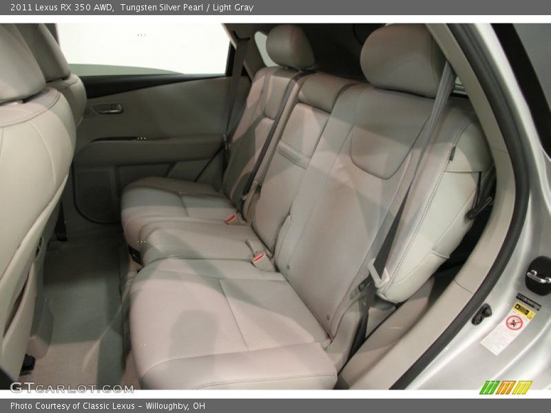 Tungsten Silver Pearl / Light Gray 2011 Lexus RX 350 AWD