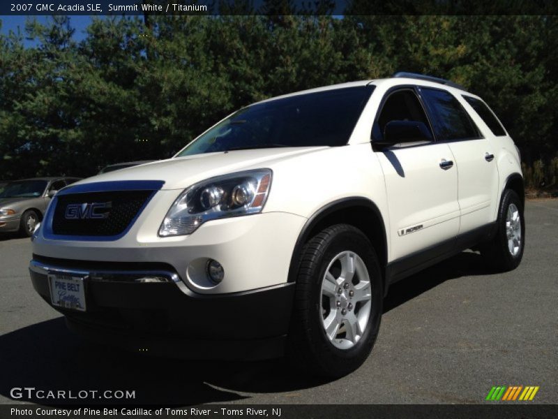 Summit White / Titanium 2007 GMC Acadia SLE