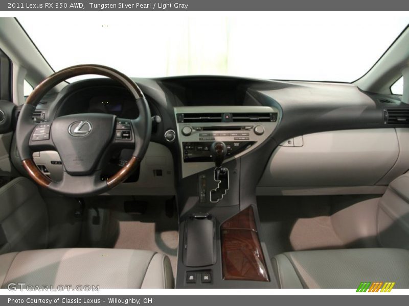 Tungsten Silver Pearl / Light Gray 2011 Lexus RX 350 AWD