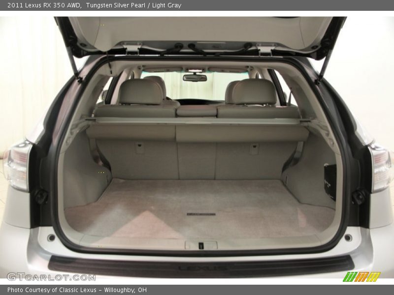 Tungsten Silver Pearl / Light Gray 2011 Lexus RX 350 AWD