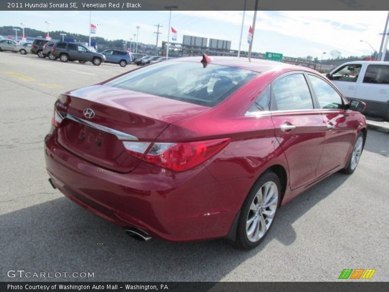 Venetian Red / Black 2011 Hyundai Sonata SE