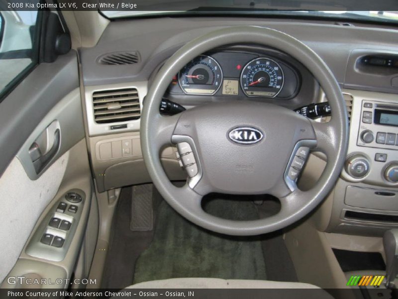 Clear White / Beige 2008 Kia Optima LX V6