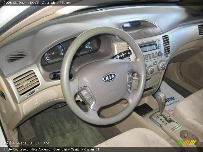 Clear White / Beige 2008 Kia Optima LX V6