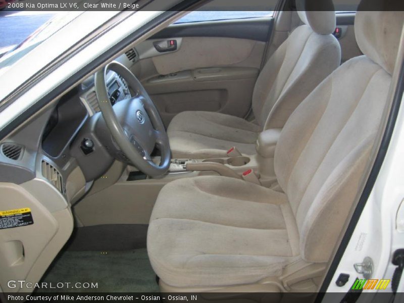 Clear White / Beige 2008 Kia Optima LX V6
