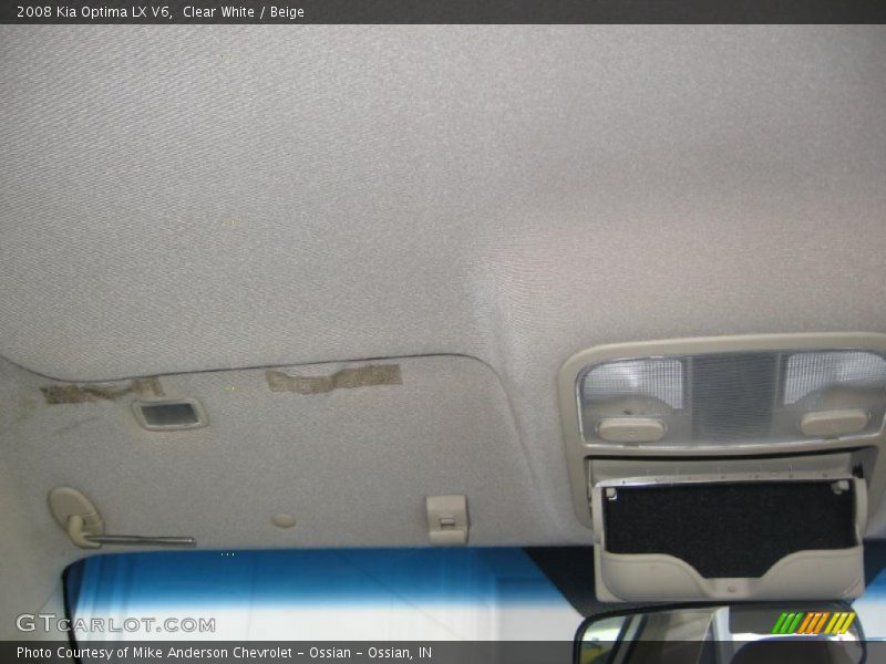 Clear White / Beige 2008 Kia Optima LX V6