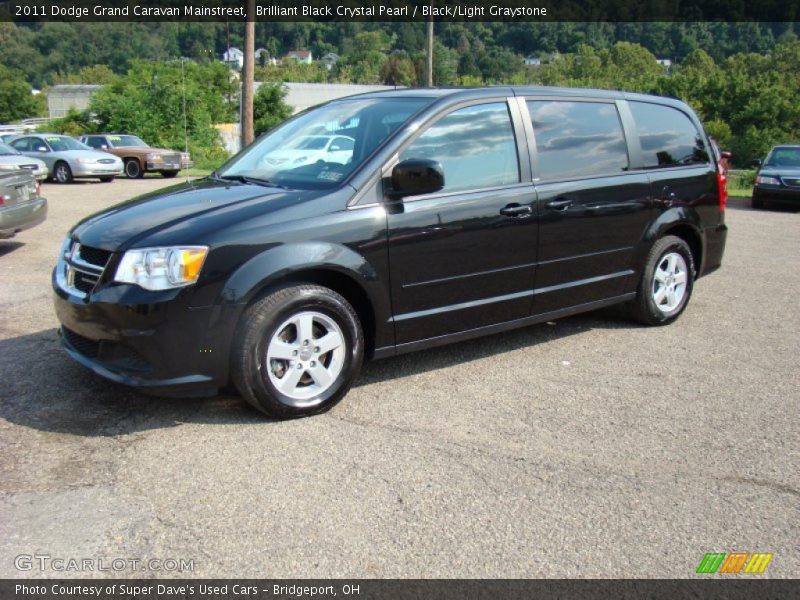 Brilliant Black Crystal Pearl / Black/Light Graystone 2011 Dodge Grand Caravan Mainstreet