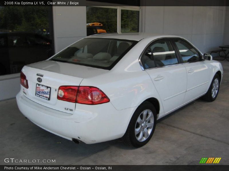 Clear White / Beige 2008 Kia Optima LX V6