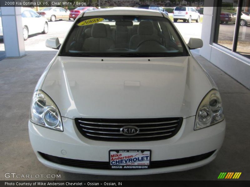 Clear White / Beige 2008 Kia Optima LX V6