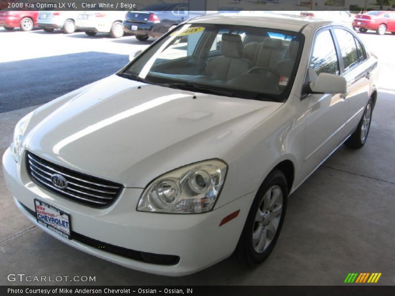 Clear White / Beige 2008 Kia Optima LX V6