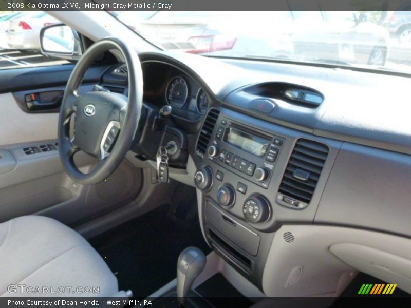 Midnight Gray Metallic / Gray 2008 Kia Optima LX V6