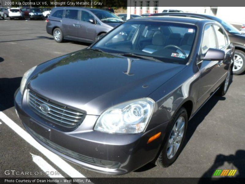 Midnight Gray Metallic / Gray 2008 Kia Optima LX V6