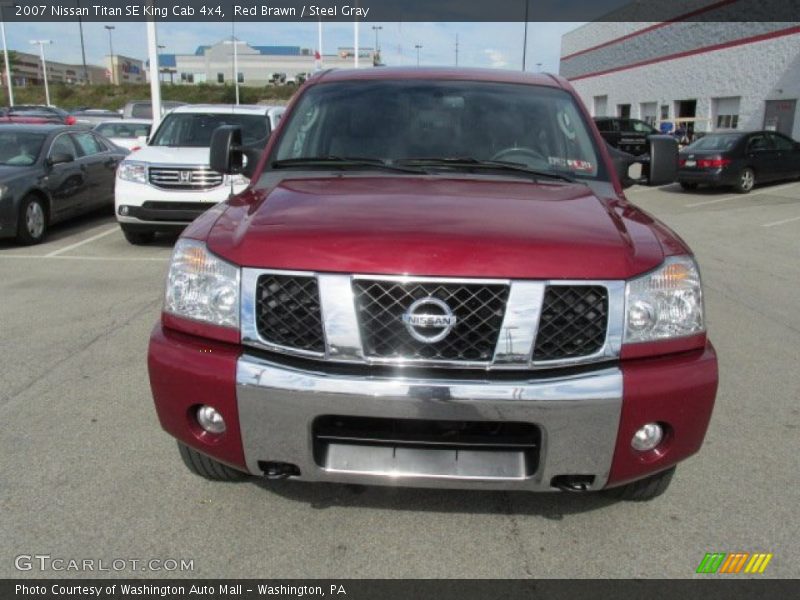 Red Brawn / Steel Gray 2007 Nissan Titan SE King Cab 4x4