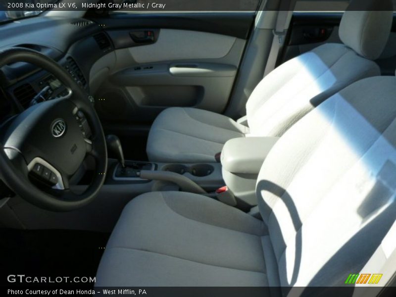 Midnight Gray Metallic / Gray 2008 Kia Optima LX V6