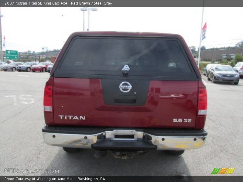 Red Brawn / Steel Gray 2007 Nissan Titan SE King Cab 4x4