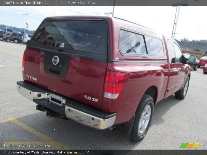 Red Brawn / Steel Gray 2007 Nissan Titan SE King Cab 4x4