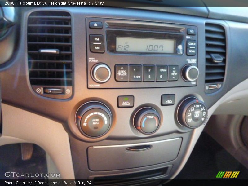 Midnight Gray Metallic / Gray 2008 Kia Optima LX V6