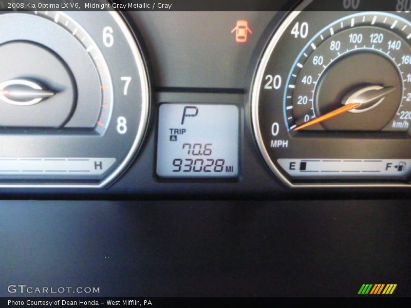 Midnight Gray Metallic / Gray 2008 Kia Optima LX V6
