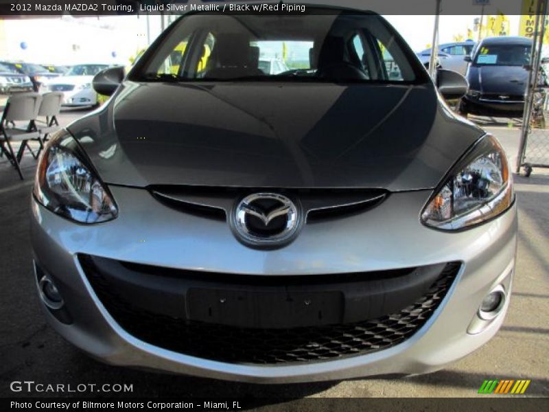 Liquid Silver Metallic / Black w/Red Piping 2012 Mazda MAZDA2 Touring