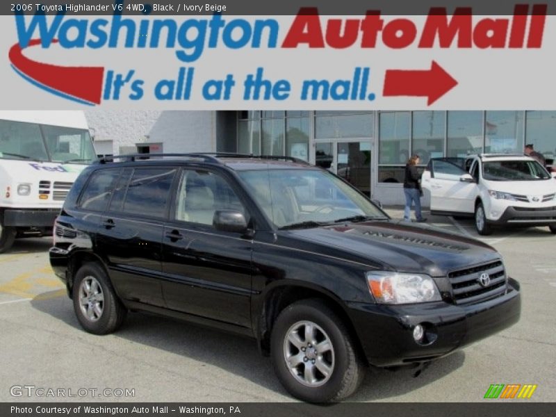 Black / Ivory Beige 2006 Toyota Highlander V6 4WD