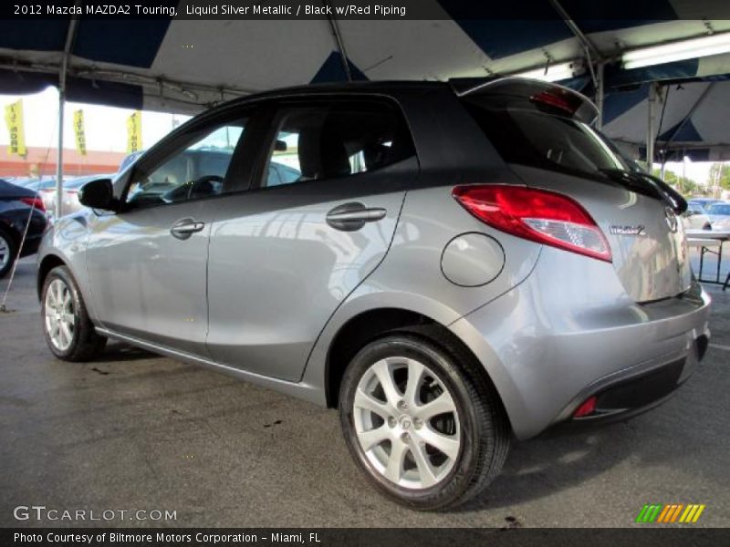Liquid Silver Metallic / Black w/Red Piping 2012 Mazda MAZDA2 Touring