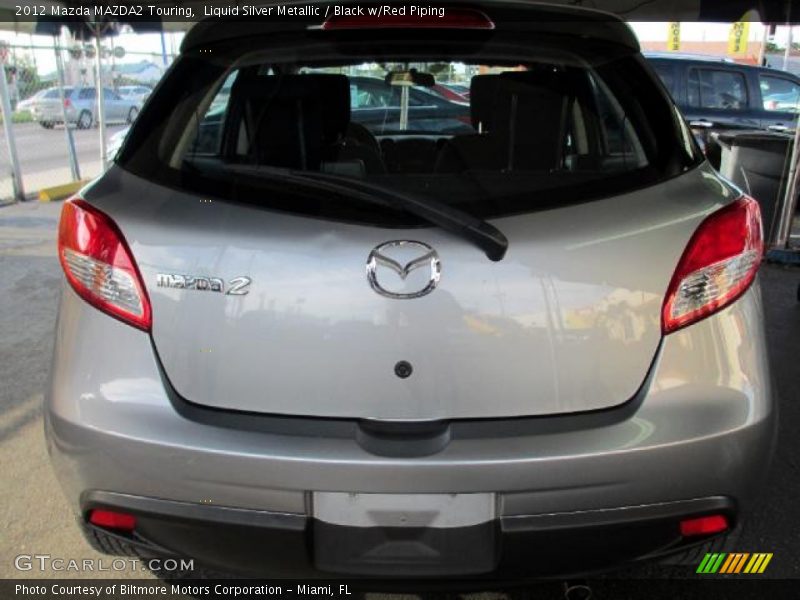 Liquid Silver Metallic / Black w/Red Piping 2012 Mazda MAZDA2 Touring