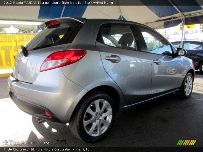 Liquid Silver Metallic / Black w/Red Piping 2012 Mazda MAZDA2 Touring