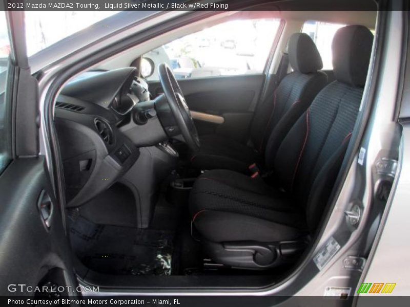 Liquid Silver Metallic / Black w/Red Piping 2012 Mazda MAZDA2 Touring