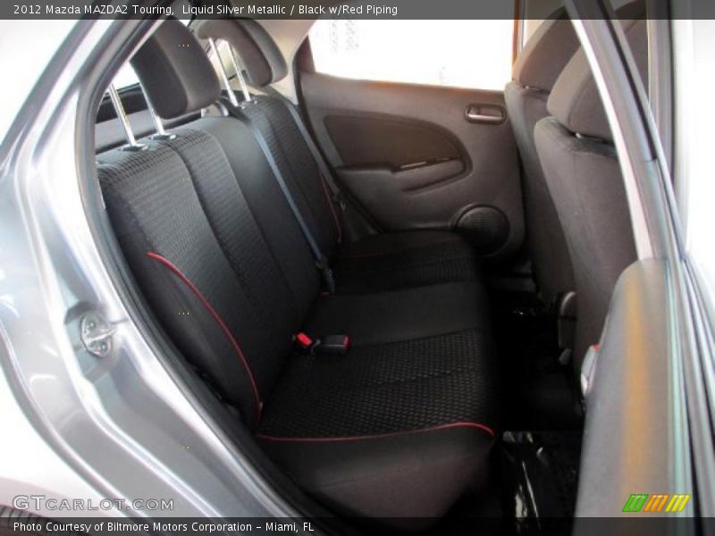 Liquid Silver Metallic / Black w/Red Piping 2012 Mazda MAZDA2 Touring