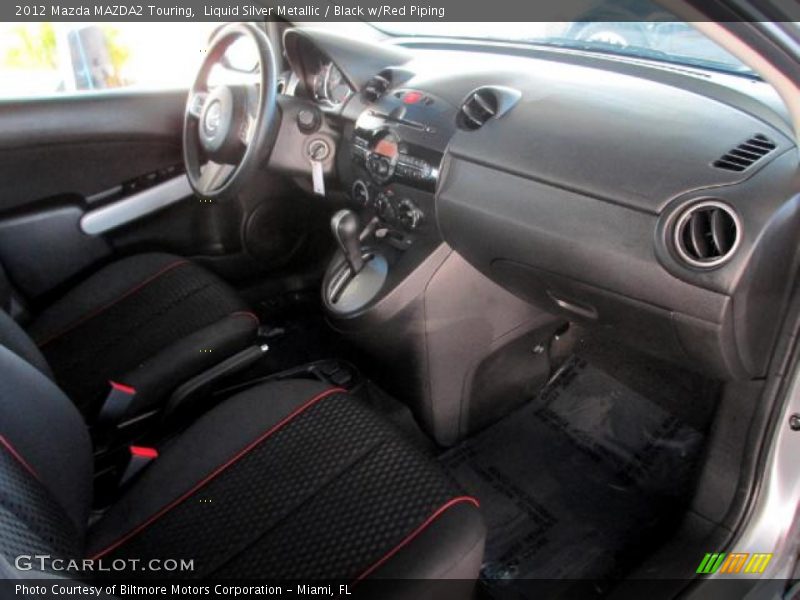 Liquid Silver Metallic / Black w/Red Piping 2012 Mazda MAZDA2 Touring