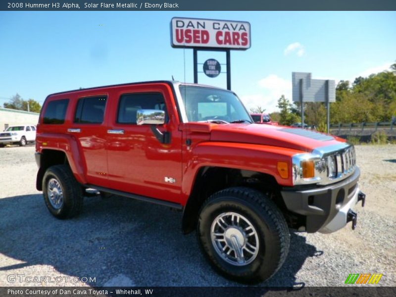 Solar Flare Metallic / Ebony Black 2008 Hummer H3 Alpha