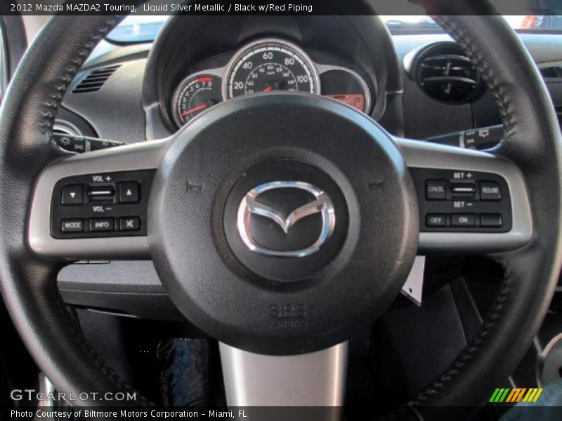 Liquid Silver Metallic / Black w/Red Piping 2012 Mazda MAZDA2 Touring