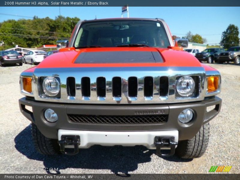 Solar Flare Metallic / Ebony Black 2008 Hummer H3 Alpha