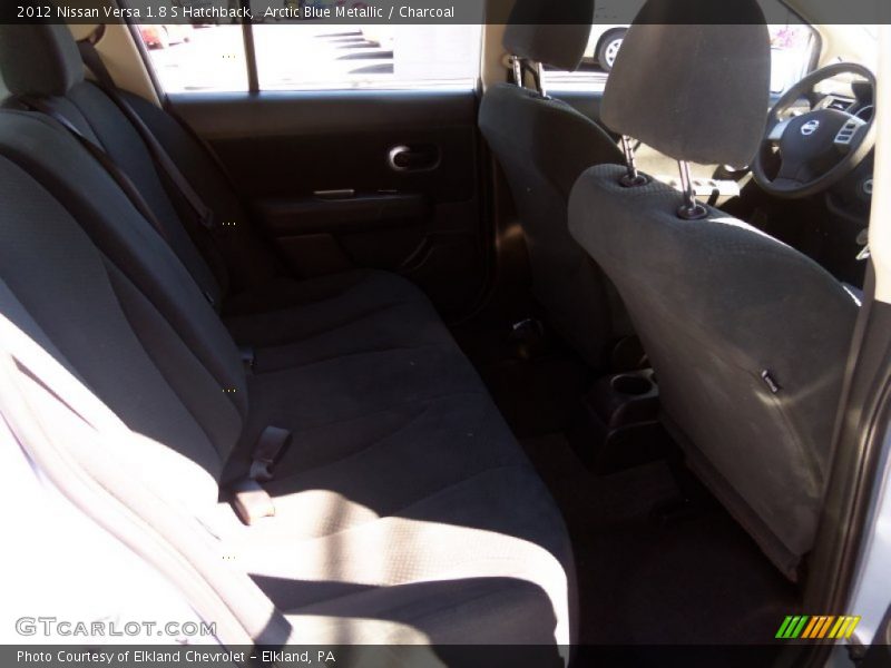 Arctic Blue Metallic / Charcoal 2012 Nissan Versa 1.8 S Hatchback