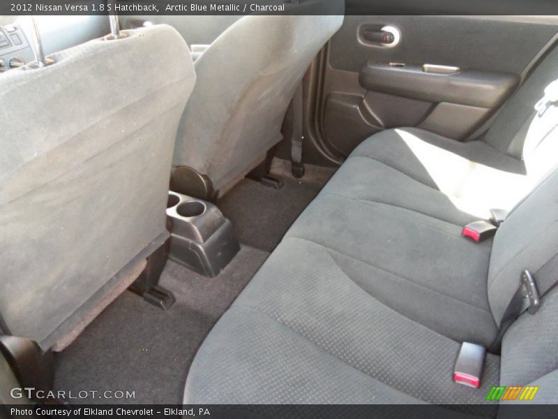Arctic Blue Metallic / Charcoal 2012 Nissan Versa 1.8 S Hatchback