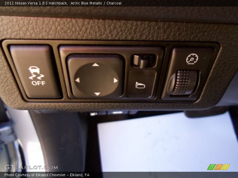 Arctic Blue Metallic / Charcoal 2012 Nissan Versa 1.8 S Hatchback