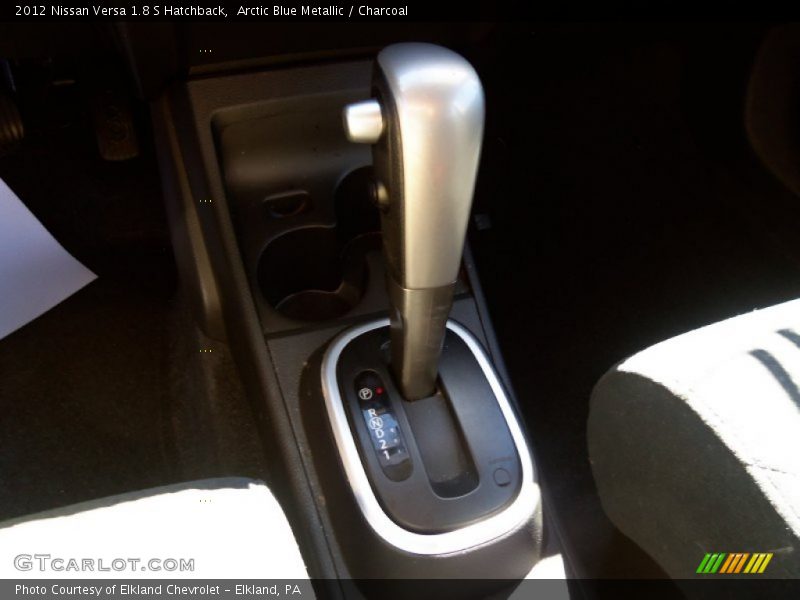 Arctic Blue Metallic / Charcoal 2012 Nissan Versa 1.8 S Hatchback
