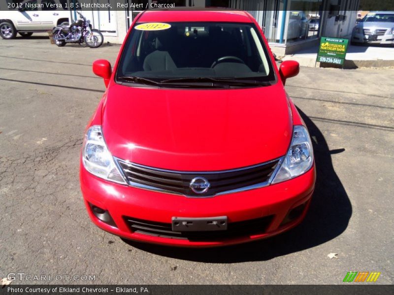 Red Alert / Charcoal 2012 Nissan Versa 1.8 S Hatchback