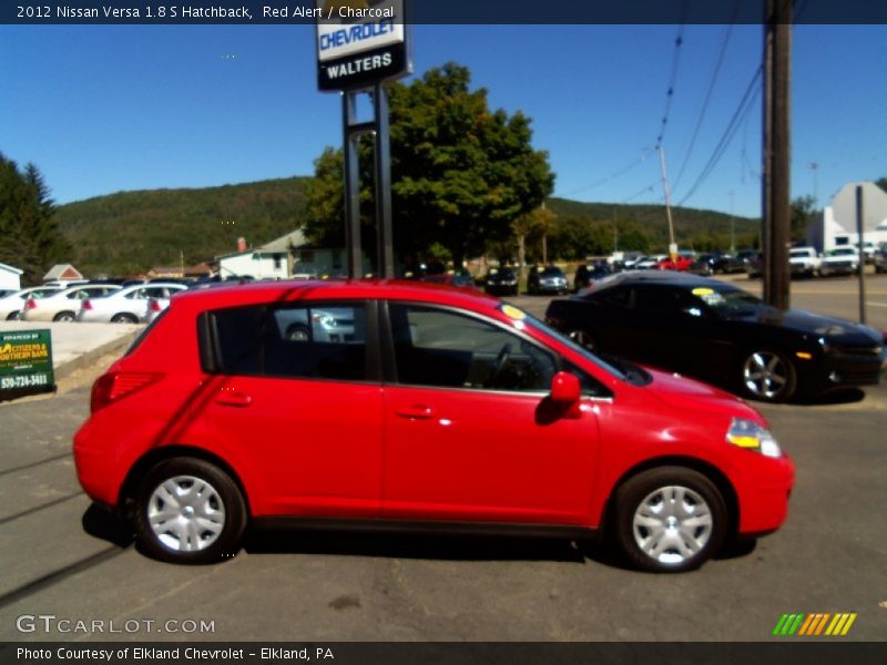 Red Alert / Charcoal 2012 Nissan Versa 1.8 S Hatchback