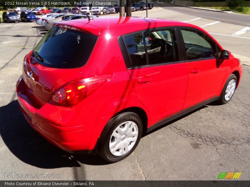 Red Alert / Charcoal 2012 Nissan Versa 1.8 S Hatchback
