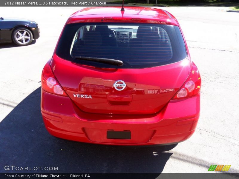 Red Alert / Charcoal 2012 Nissan Versa 1.8 S Hatchback