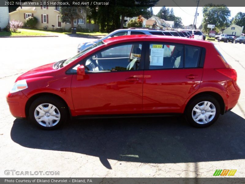 Red Alert / Charcoal 2012 Nissan Versa 1.8 S Hatchback