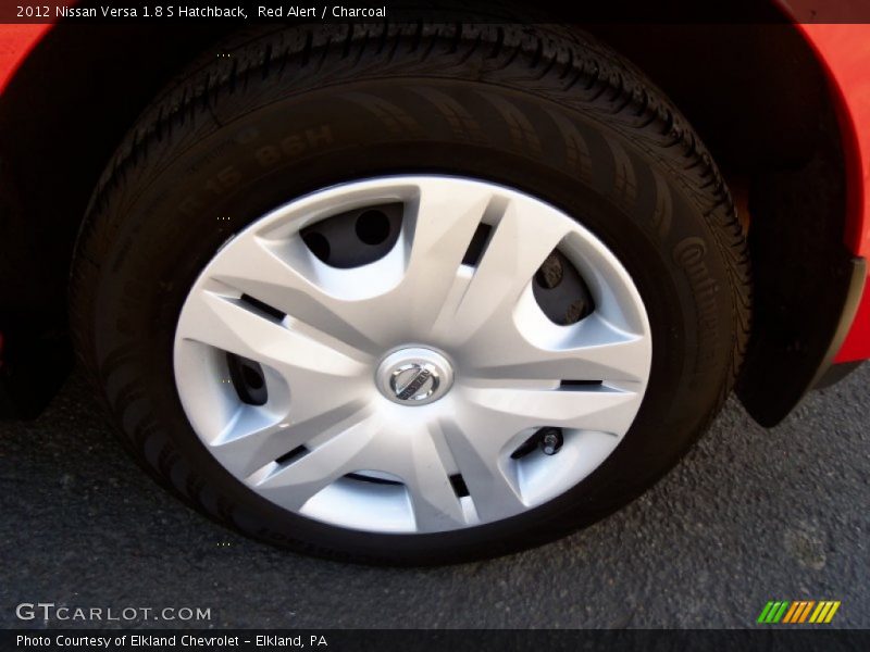 Red Alert / Charcoal 2012 Nissan Versa 1.8 S Hatchback