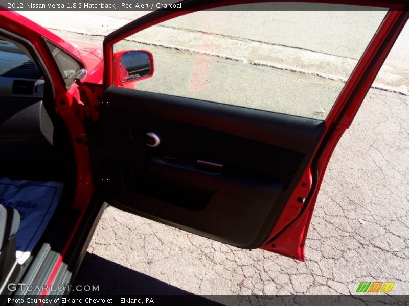Red Alert / Charcoal 2012 Nissan Versa 1.8 S Hatchback