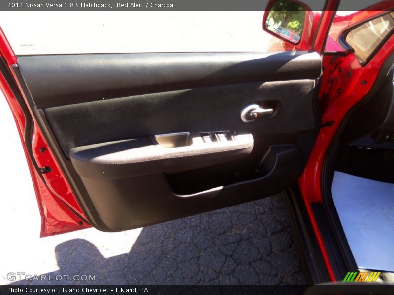 Red Alert / Charcoal 2012 Nissan Versa 1.8 S Hatchback