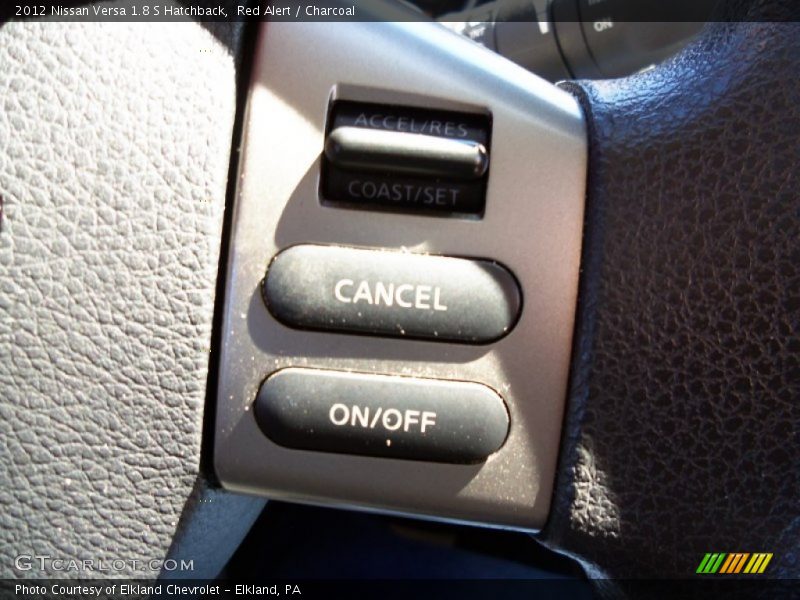 Red Alert / Charcoal 2012 Nissan Versa 1.8 S Hatchback